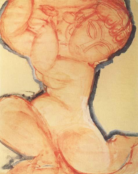 Amedeo Modigliani Cariatide rose avec un bord bleu (mk38) oil painting image